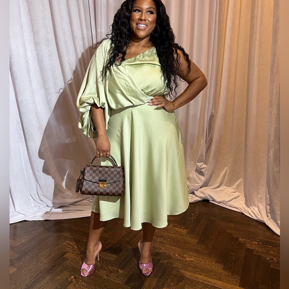 Balloon Shoulder Dress